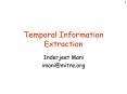 Temporal Information Extraction PowerPoint PPT Presentation