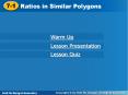 Ratios in Similar Polygons PowerPoint PPT Presentation