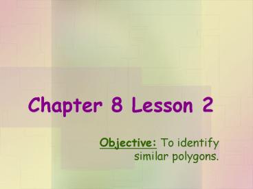 Chapter 8 Lesson 2
