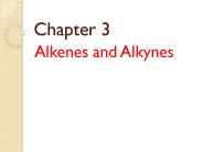 Alkenes and Alkynes