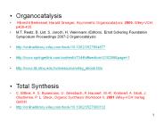 Organocatalysis