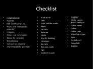 Checklist