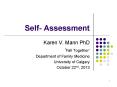 Self- Assessment PowerPoint PPT Presentation