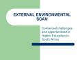 EXTERNAL ENVIRONMENTAL SCAN PowerPoint PPT Presentation
