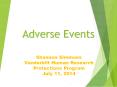 Adverse Events PowerPoint PPT Presentation