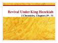 Revival Under King Hezekiah PowerPoint PPT Presentation
