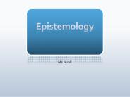 Epistemology
