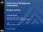 Performance Management Presentation Access Control