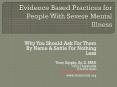 Evidence Based Practices for People With Severe Mental Illness PowerPoint PPT Presentation