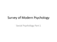 Survey of Modern Psychology