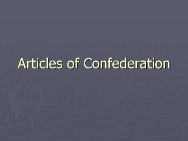 Articles of Confederation