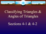 Classifying Triangles