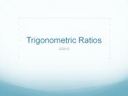 Trigonometric Ratios