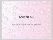 Apply Triangle Sum Properties