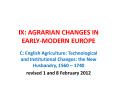 IX: AGRARIAN CHANGES IN EARLY-MODERN EUROPE PowerPoint PPT Presentation