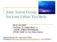 Joint Action Group for Joint Urban Test Beds PowerPoint PPT Presentation