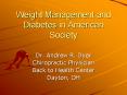 Weight Management and Diabetes in American Society PowerPoint PPT Presentation
