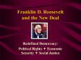 Franklin D. Roosevelt and the New Deal PowerPoint PPT Presentation