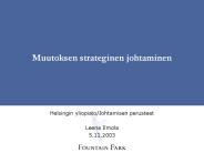 Muutoksen strateginen johtaminen