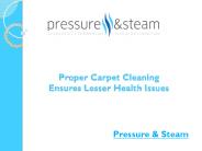 Proper Carpet Cleaning Ensures Lesser Health Issues