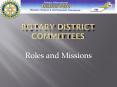 Rotary District Committees PowerPoint PPT Presentation