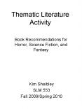 Thematic Literature Activity PowerPoint PPT Presentation