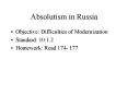 Absolutism in Russia PowerPoint PPT Presentation