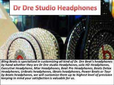 Dr Dre Studio Headphones