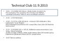 Technical Club 11.9.2013 PowerPoint PPT Presentation