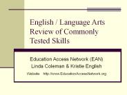 English / Language Arts Review of Commonly Tested Skills