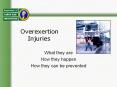 Overexertion Injuries PowerPoint PPT Presentation