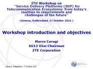Workshop introduction and objectives