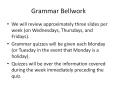 Grammar Bellwork PowerPoint PPT Presentation