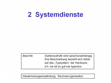 2 Systemdienste