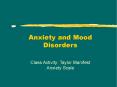 Anxiety and Mood Disorders PowerPoint PPT Presentation
