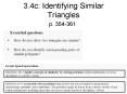 3.4c: Identifying Similar Triangles PowerPoint PPT Presentation