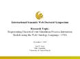 International Semantic Web Doctoral Symposium Research Topic: Representing Discrete-Event Simulation Process-Interaction Models using the Web Ontology Language - OWL PowerPoint PPT Presentation