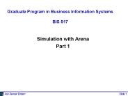 Graduate Program in Business Information Systems BIS 517