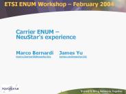 Carrier ENUM 