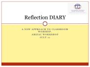 A new approach to classroom worship.