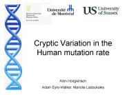 Cryptic Variation in the Human mutation rate