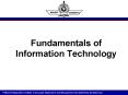Fundamentals of Information Technology PowerPoint PPT Presentation