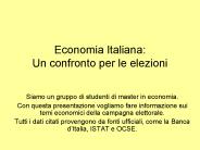 Economia Italiana: Un confronto per le elezioni