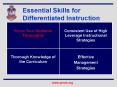 Essential Skills for Differentiated Instruction PowerPoint PPT Presentation