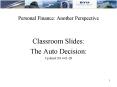 Personal Finance: Another Perspective PowerPoint PPT Presentation