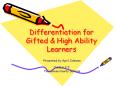 Differentiation for Gifted PowerPoint PPT Presentation