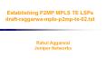Establishing P2MP MPLS TE LSPs draft-raggarwa-mpls-p2mp-te-02.txt PowerPoint PPT Presentation
