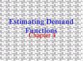 Estimating Demand Functions PowerPoint PPT Presentation