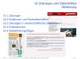 16 Zeitungen und Zeitschriften Gliederung PowerPoint PPT Presentation