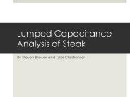 Lumped Capacitance Analysis of Steak